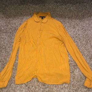 Yellow button up blouse